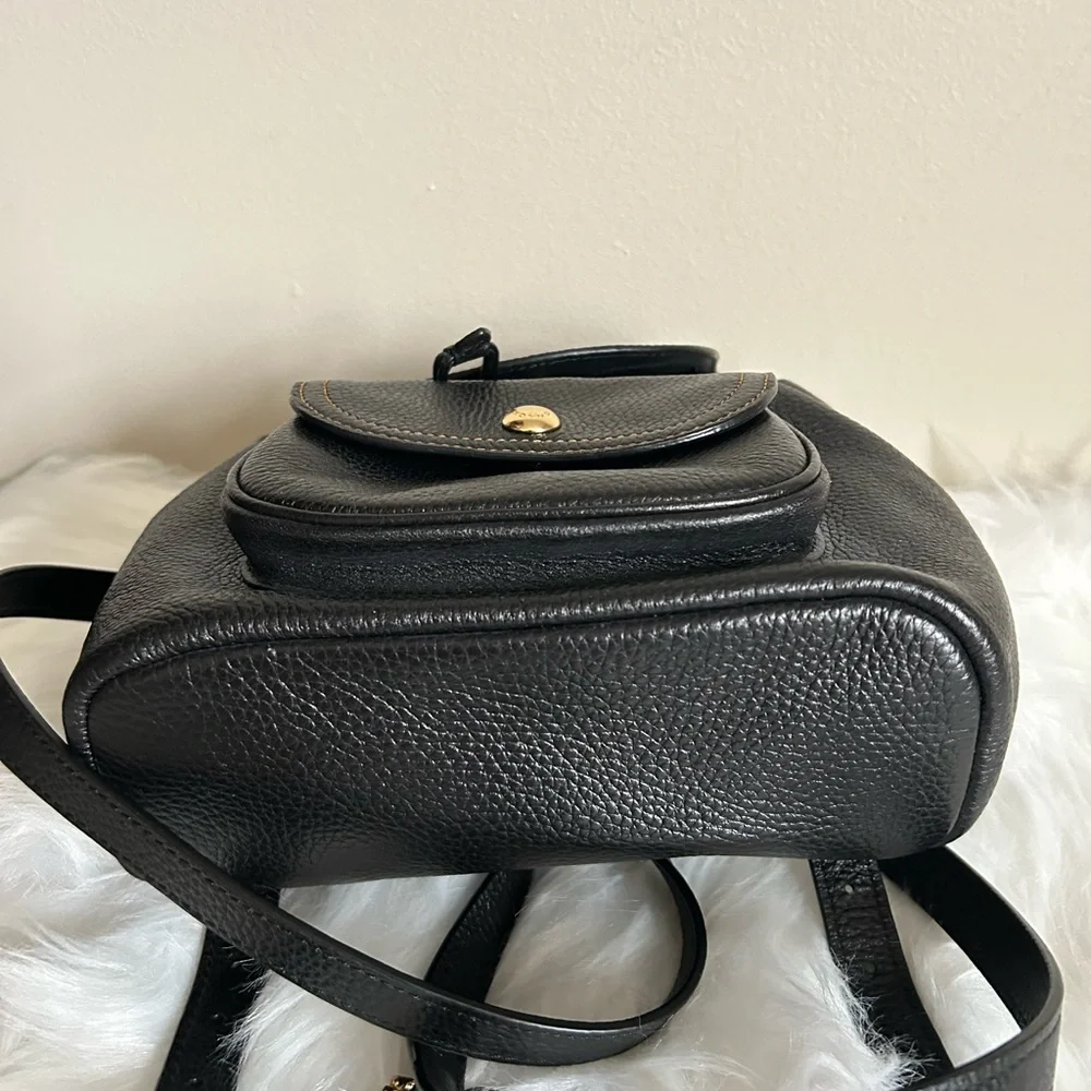 Coach Pennie 22 Black Pebbled Leather Backpack‎ NWT C4121
